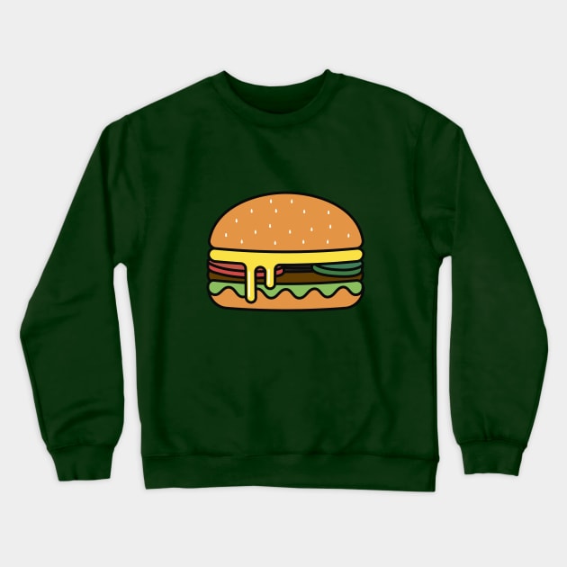 burger Crewneck Sweatshirt by unicorn_armor